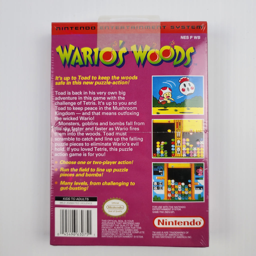 Warios Woods - NES Game - Brand New! - Sealed!