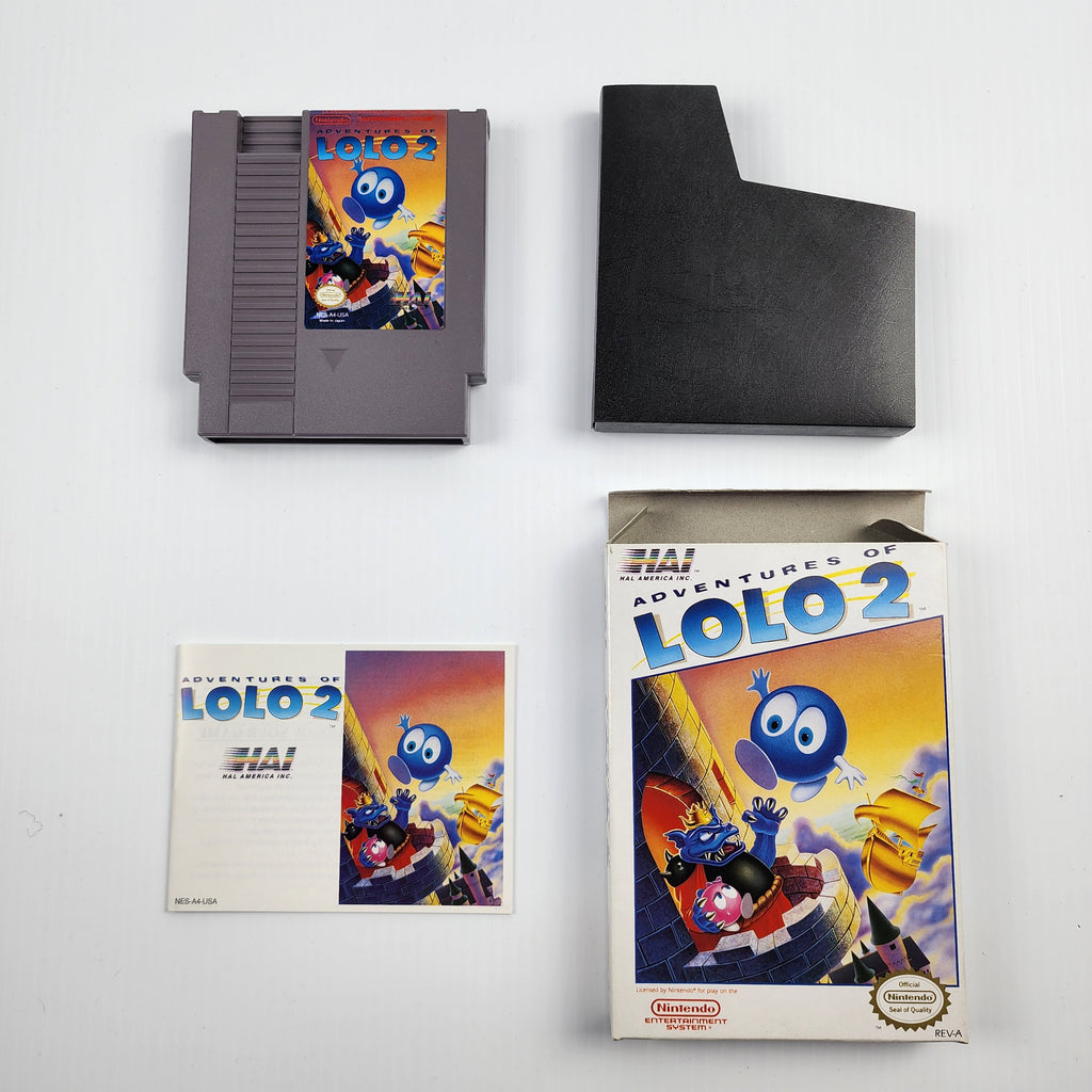 Adventures of Lolo 2 - NES Game - Complete in Box - Near Mint Condition!