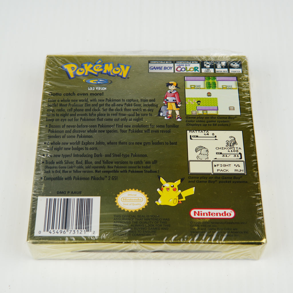 Pokemon Gold - Complete in Box - Factory Seal Wrap Intact (Opened)