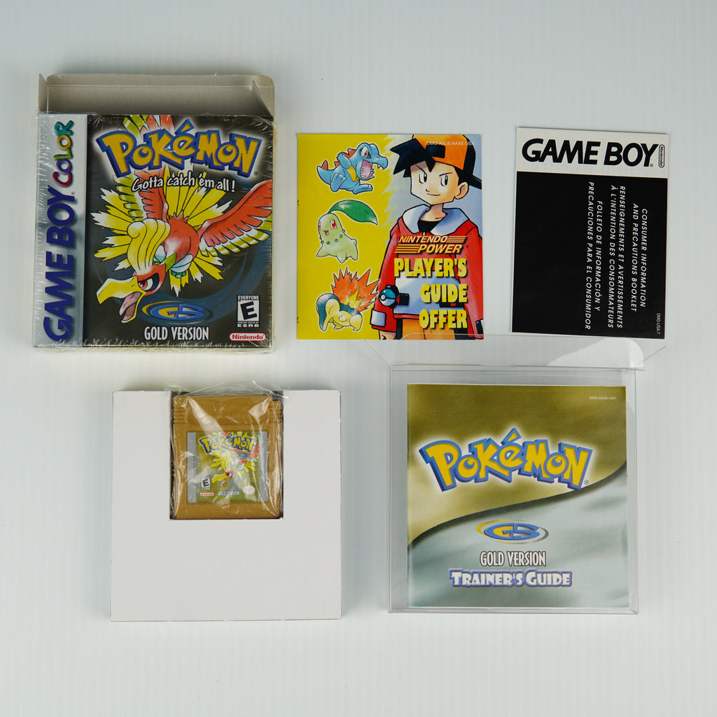 Pokemon Gold - Complete in Box - Factory Seal Wrap Intact (Opened)