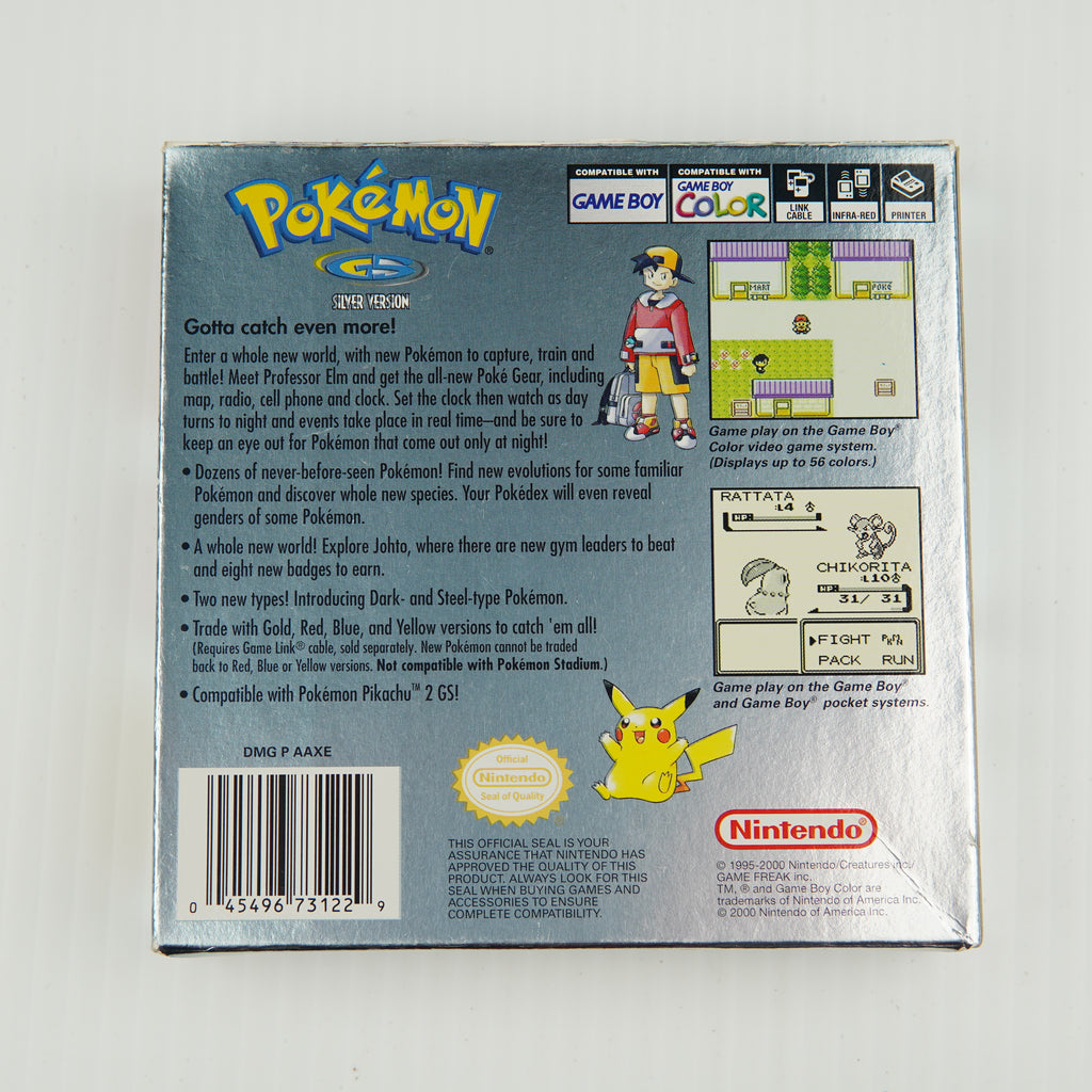 Pokemon Silver - Complete in Box - Excellent Condition