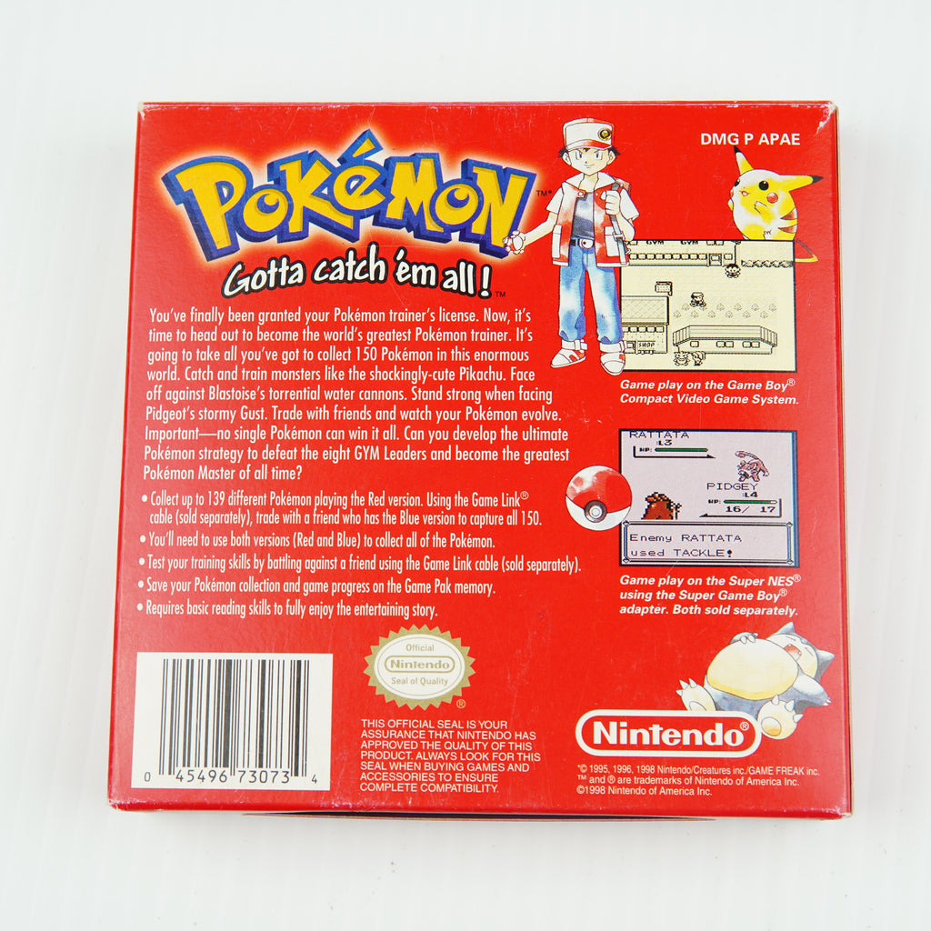 Pokemon Red - Complete in Box - Excellent Condition