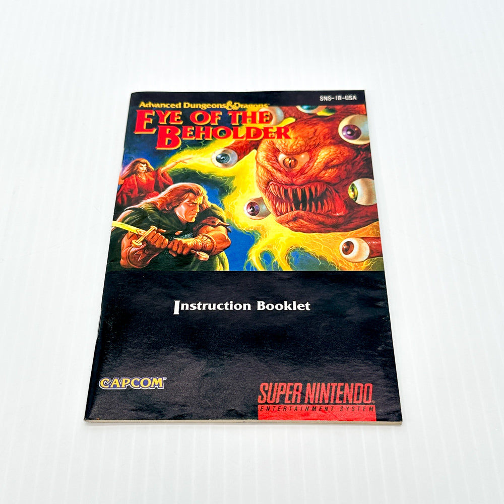 Advanced Dungeons and Dragons Eye of the Beholder - SNES Game - Complete in Box - Great Condition!