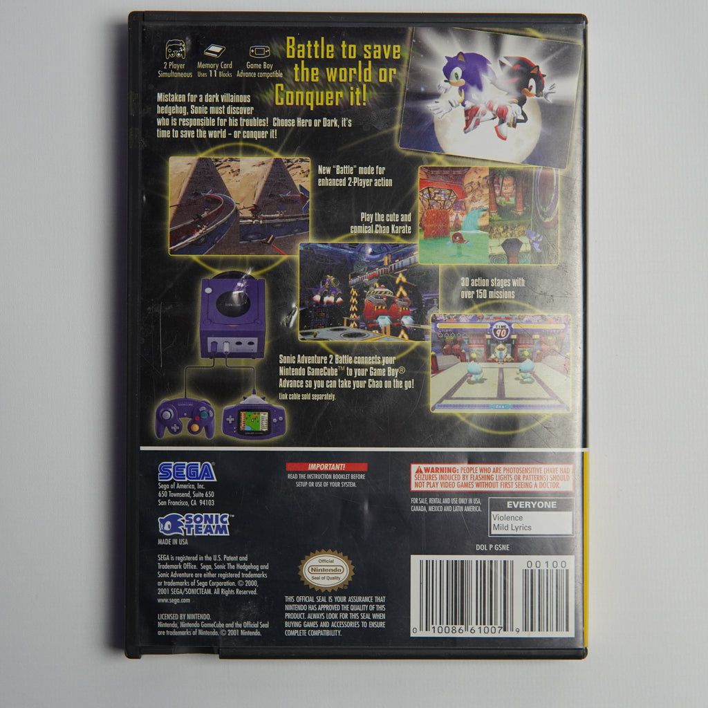 Sonic Adventure 2 Battle - Gamecube Game (Complete in Case)