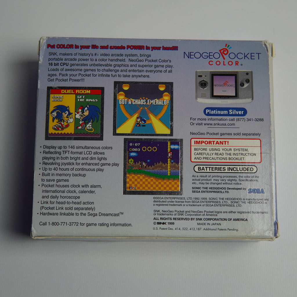 Neo Geo Pocket Color [Platinum Silver] - Game System (Complete in Box)